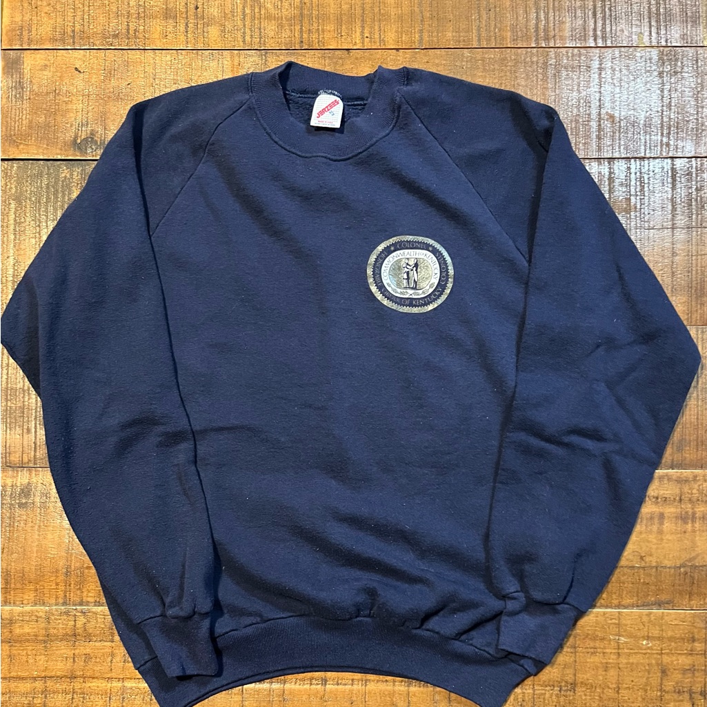 Vintage 90s Commonwealth Of Kentucky Jerzees Cotton Sweatshirt Made In Usa
